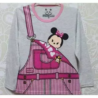 KAOS LGN PANJANG MINNIE PITA POLKA RED, TSUM OVERALL GREY SZ 1-10