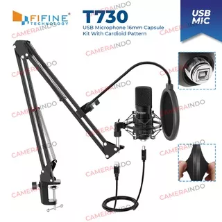 Mic Fifine T730 USB Condensor mic kit for Podcast voice recording