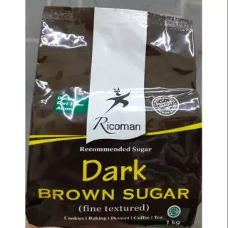 Dark Brown Sugar 1kg | RICOMAN | DARK BROWN SUGAR