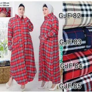 Gamis flanel jumbo/gamis kotak kotak/maxi kotak/gamis jumbo/maxi jumbo/long dres/gamis kotak jumbo