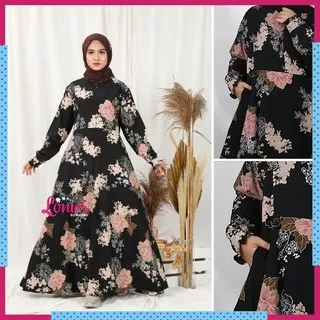 Gamis muslim wanita busui casual dress GF 03 Gamis syari sar i mewah premium motif kekinian terbaru