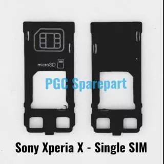 Simtray Sony Xperia X - Single SIM F5121 - Tempat Simcard Simlock Sim Lock Slot Card Tray Original