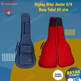 Tas Gitar Gigbag Akustik Ukuran 3/4 Junior Busa Tebal