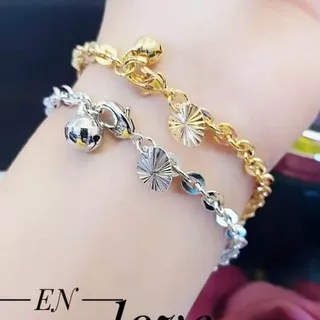 Gelang Tangan Xuping Rantai Cantik Fashion Premium Elegant Silver Gold Lapis Emas  18K  YR 1130812