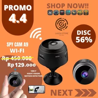 SPY CAMERA A9 WIFI SMART KAMERA WIRELESS FULL HD 1080P INFRARED MOTION DETECTION CCTV IP CAM MICRO KECIL TERSEMBUNYI PENGINTAI NIGHT VISION IR HOME SECURITY ANTI MALING