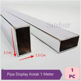 Pipa Display Kotak Besi Panjang 1 Meter Perlengkapan Toko