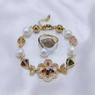 set lapis emas 18k / set mutiara air tawar / set mutiara asli / gelang mutiara asli / cincin mutiara asli / aksesoris mutiara lombok / aksesoris BERSERTIFIKAT / mutiara alami / aksesoris mutiara asli / gelang /cincin / aksesoris / perhiasan /mutiara/ emas