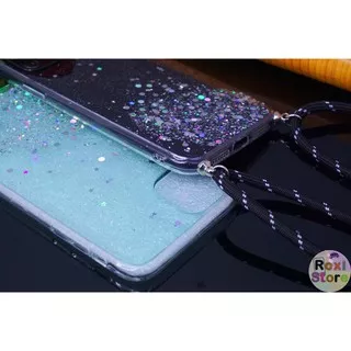 Iphone 12 Mini 5.4 | 12 Pro 6.1 | 12 Pro max 6.7 Casing Case Dengan Tali Leher Clear Glitter Case