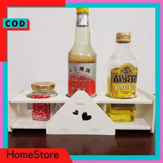 Rak Bumbu Dapur Susun Kayu Serbaguna Vintage DIY Shabby Chic Alat Dapur Peralatan Masak Perlengkapan Rumah Tangga Kotak Penyimpanan Bumbu Kecap Desktop Multifungsi Praktis Hemat Tempat Kekinian Bahan WPC Tebal Kuat Anti Air Awet Tahan Lama Bisa COD GL151