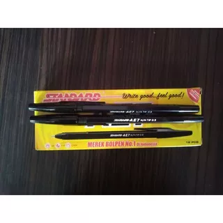 pulpen standard ae7 hitam merah