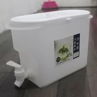 3500ml dispenser air minum ice es OVAL dengan kran plastik unik