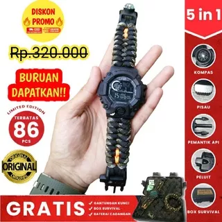 [PROMO TERBATAS !!] Jam tangan TNI G Shock GW 9400 Custom Paracord survival Multifungsi original ARCORD, jam tangan paracord, jam tangan outdoor, jam tangan unik, jam tangan survival, survival kit, multifungsi