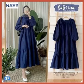 Long Tunik Katun Rayon polos / Sabrina Long Tunik / long dress Terbaru 2022 / Dres Kekinian / Fashion Muslim