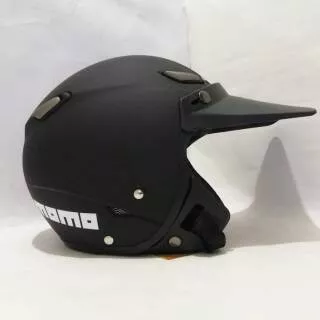 HELM BOGO RETRO JPN MOMO BLACK DOFF PET BOGO PANJANG