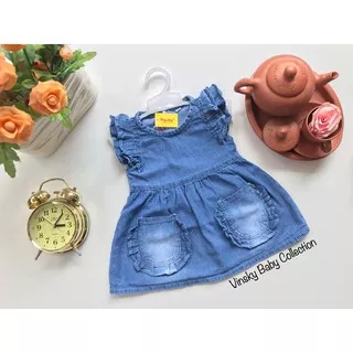 Baju Bayi Jeans Denim Dress Levis Anak Kantong Depan