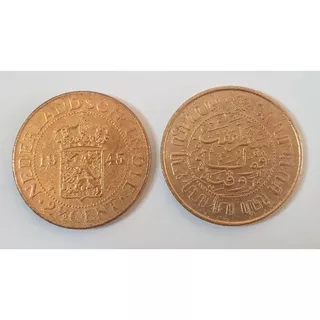 uang kuno, koin kuno, koin benggol 2,5 Cent Nederlandsch Indie 1945
