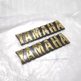 Emblem tangki Yamaha RX KING Rxking silver dan gold