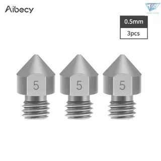 ?original? Aibecy 3D Printer Parts 3pcs TC4 Titanium Alloy Nozzles 0.2/0.3/0.4/0.5mm Optional M6 Thread MK8 Extruder Nozzle for 1.75mm Filament Compatible with Creality CR-10 Ender 3 Ender-3 Pro