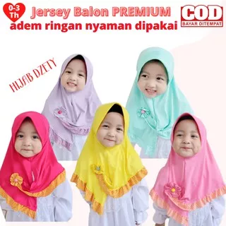 J001 Bergo Jilbab Bayi Renda kepala Anak Maryam Kerudung/Anak kids Renda Kepala 0-1 Tahun MURAH