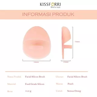 Kissforri Facial Brush Soft Silicon Brush Pore Facial Cleaning Sikat Cuci Wajah Silikon