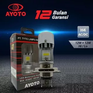 BOHLAM LED AYOTO M3A H4 UNTUK MOTOR VIXION, BYSON, MX KING, VERZA, MEGAPRO NEW