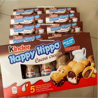 Kinder Happy Hippo Cocoa Creme isi 5pc Coklat Kinder Hippo Biscuit Import