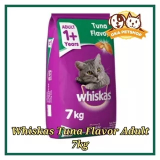 makanan kucing whiskas tuna 7kg / grab / whiskas tuna flavor adult 7kg