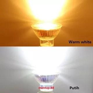 Lampu halogen led 3W 220V /Lampu sorot spotlight LED Cup cob putih/warm white MR16/tusuk