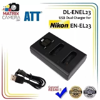 ATT Charger for Battery Nikon EN-EL23, MH-67P (Coolpix P600/P900)