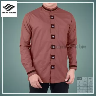 baju koko warna coklat weling  koko dewasa baju koko baju taqwa baju koko dewasa koko lengan panjang