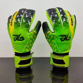 Sarung Tangan Kiper DIEGO Plus Tulang [Bisa Lepas Pasang] - Green/Black [Size 8, 9, 10]