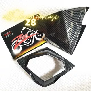 visor mio m3 125 carbon/hitam plus cover speedo mio m3 / cover filter mio m3 / cover cvt mio m3 /cover keong mio m3 carbon import karbon Zoro