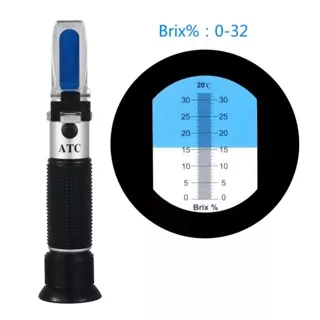 Refractometer Brix 0-32 % Alat Ukur Kadar Gula For Sugar Beer Test Optical 0-32% ATC Meter