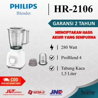 BLENDER PHILIPS KACA 2 IN 1 HR 2106 GARANSI RESMI HR2106 QQ157