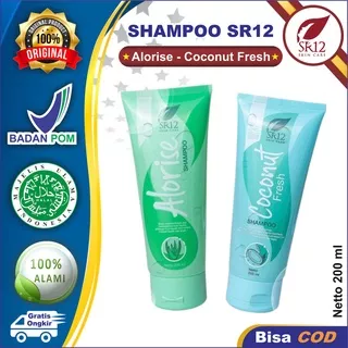 Shampo SR12 | Coconut Fresh Shampoo & Alorise Shampoo | Shampo Anti Ketombe & Shampo Anti Rontok | SR12 Herbal Skincare Original