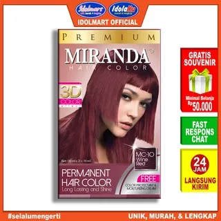 IDOLMART Miranda Hair Color (Cat Rambut Permanen) MC10 Wine Red 30ml