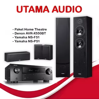 Paket Home Theatre Amplifier Denon AVR-X550BT / AVRX550BT Yamaha NS-P51 / NSP51 NS-F51 / NSF51