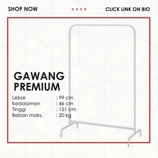 Gawang putih premium Gantungan baju, Gantungan hanger, Display baju, Rak , Rak baju