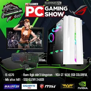 Pc Gaming Fullset Core I5 4570 HDD 500GB SSD 120GB VGA GT 1030/2Gb Siap Pakai Garansi pc gaming fullset cpu gaming komputer  pc editing video  pc gaming fullset murah  ssd  ryzen 5 3600  pc gaming ryzen 5 ryzen  pc ryzen 5 3400g  amd ryzen 5 3600