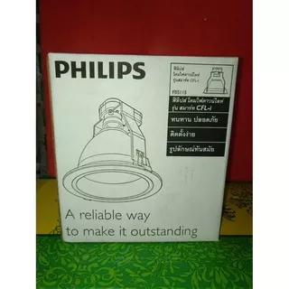 Fitting Sarang Rumah Lampu Plafon Downlight 5 Inchi Putih White Philips FBS 115