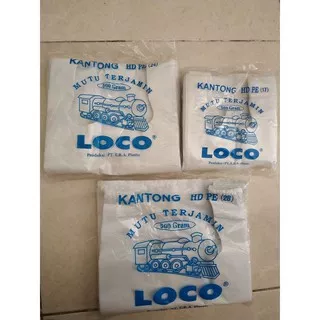 Kantong Plastik Kresek Loco Tebal Putih Ukuran 17 24 28 35 40