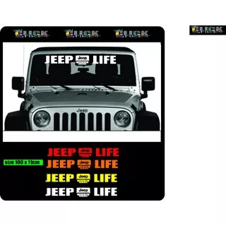 CUTTING STICKER KACA MOBIL JEEP LIFE KATANA ,FEROSA, ESCUDO kaca belakang kaca depan