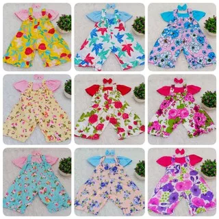 MURAH Baju Bayi Cewek Overall Celana Anak Perempuan Lucu Sabrina Flower Overall Set