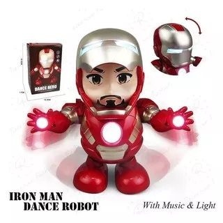 Mainan Anak Dancing Avenger Iron Man Smart Dance Robot Super Hero