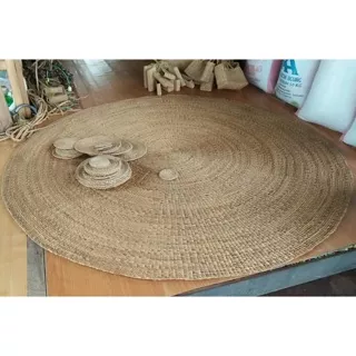 Karpet Eceng Bulat Diameter 200cm [L014] -  Karpet Ilung Bundar, Tikar Bulat Handmade Rattan