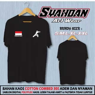 KAOS logo PENCAK SILAT BENDERA INDONESIA//kaos  pencak silat indonesia//kaos katun combed 30s// 13 S