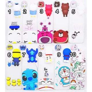 Iphone 5 5s SE 6 6s Case Intip 3D Glow In the Dark Peeking Softcase Disney Minion Stitch Unicorn
