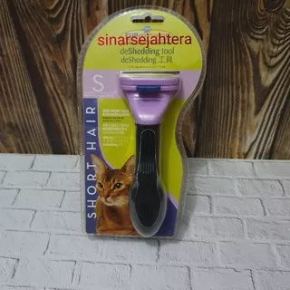 Furminator S Small Short hair / LongHair Cat DeShedding Tool / Sisir Rontok Kucing