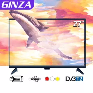 Ginza Digital TV LED 21 22 24 25 27 inch HD Ready Televisi Tabung Murah PC Computer Monitor Television(G21-27A)