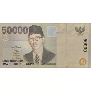 Uang Kuno Indonesia 50rb/50000 rupiah Wr supratman tahun 1999 Kondisi XF-AUNC Original 100%